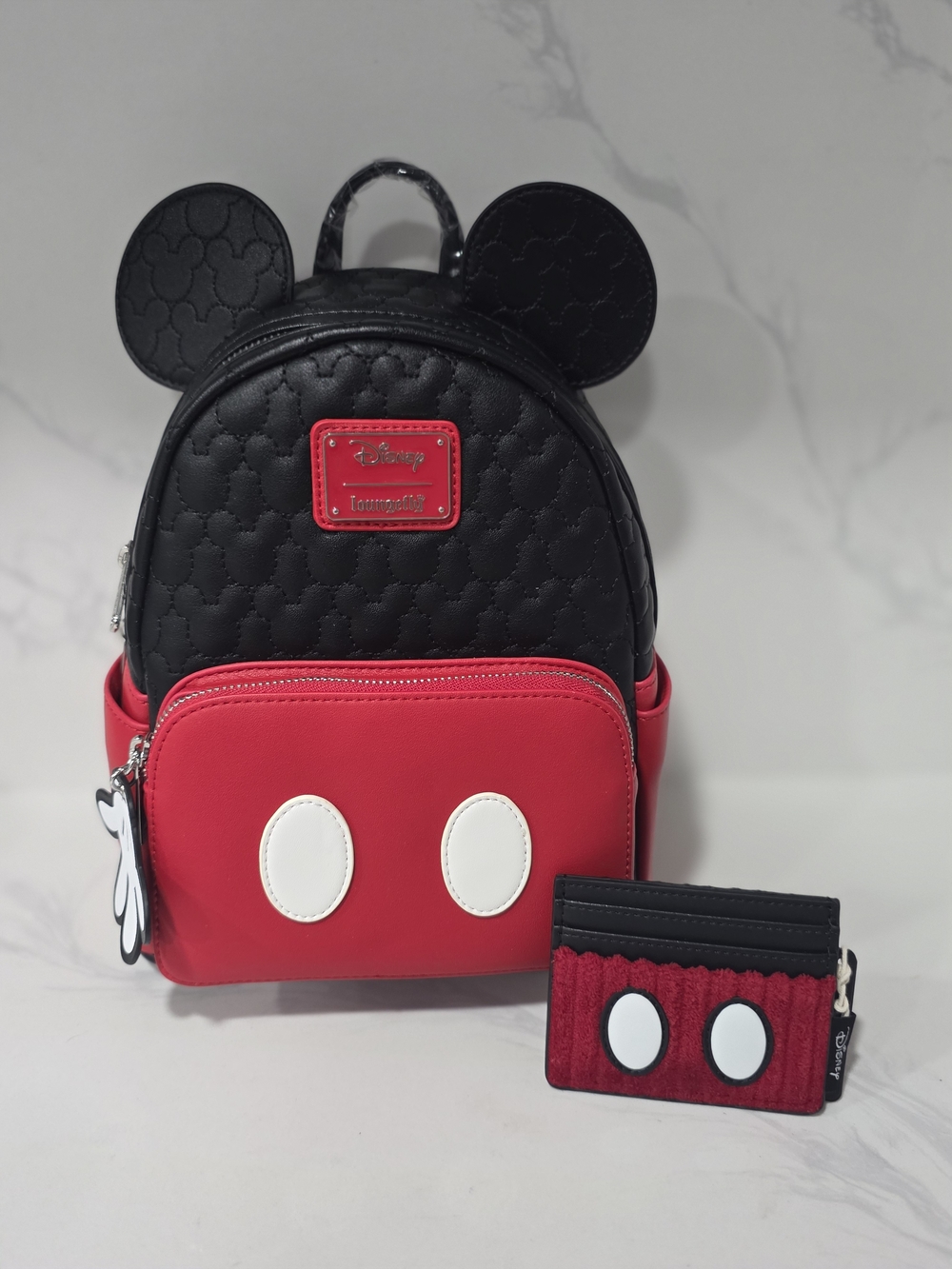 Loungefly Disney Mickey Mouse Quilted Mini Backpack & Corduroy Card Holder